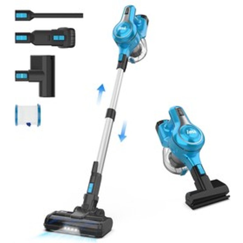 INSE S62 Aspirateur balai sans fil aspiration puissante de 30 kPa autonomie de 45 min phares à LED filtre HEPA à 5 niveaux