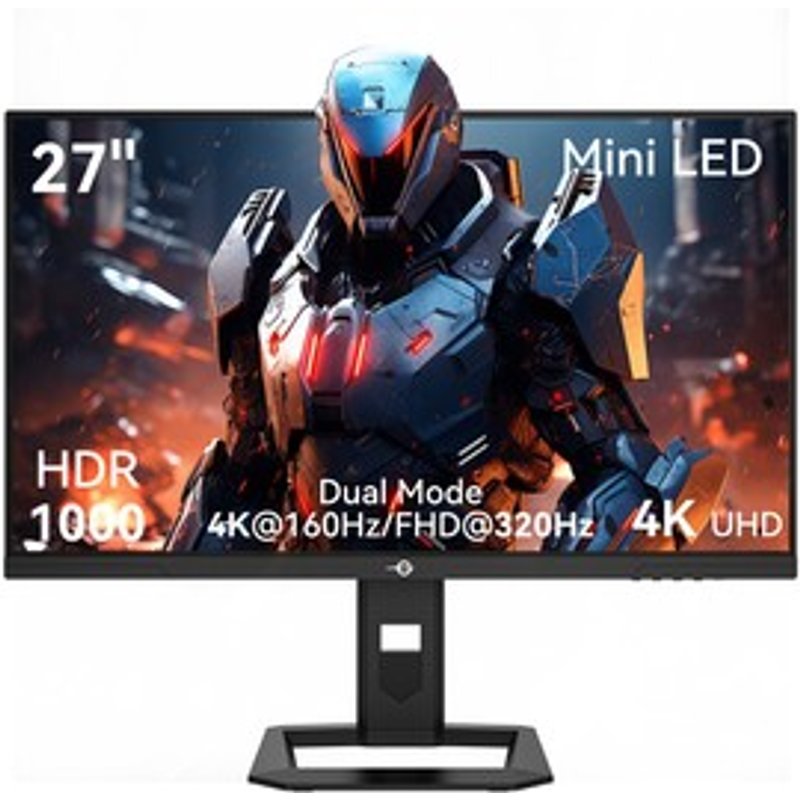 TITAN ARMY P275MV PLUS Moniteur de jeu écran IPS rapide de 27 pouces 3840 x 2160 à 160 Hz et 1920 x 1080 à 320 Hz mini LED DyDs temps de réponse à gris 1 ms 2 ports USBA 1 port USBB 1 port TypeC 2 ports HDMI 21 1 port DP 14