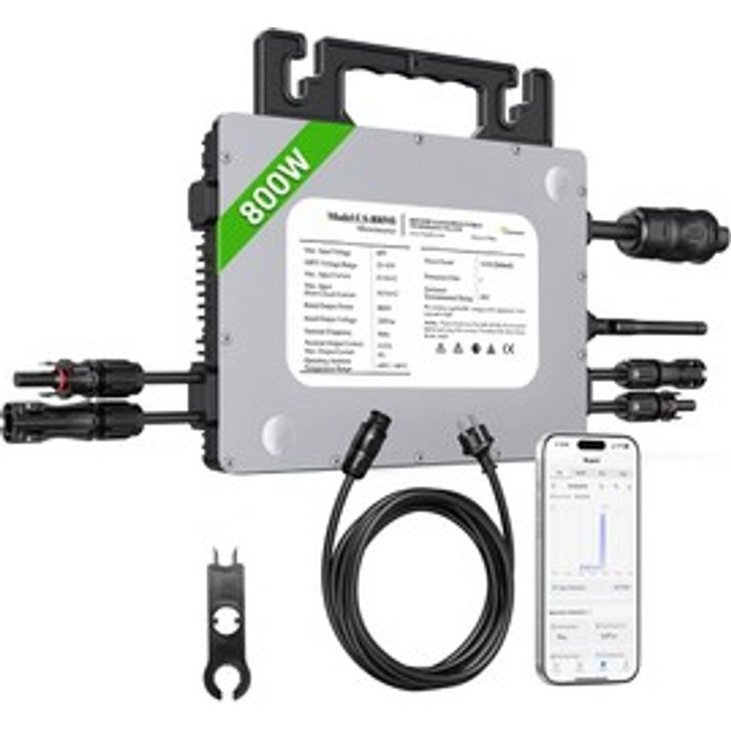 LIONSHEE LS800Mi 800W Micro Onduleur 2 MPPT Sortie 230V Efficacité de Pointe de 96 Étanche IP67 Surveillance Intelligente WiFi