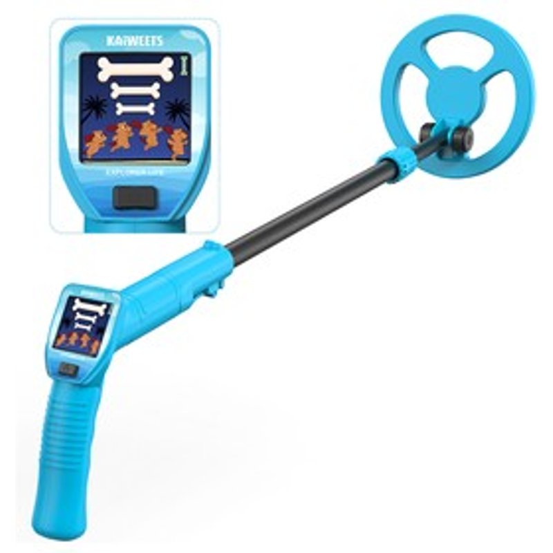 KAIWEETS EXPLORER LITE Détecteur de métaux pour enfants poids léger de 039 kg tige réglable écran LCD couleur assemblage rapide en 4 étapes kit de chasse au trésor en plein air