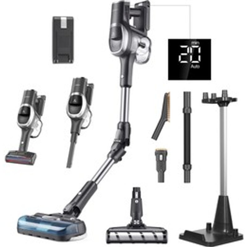 JIMMY JV9 Pro Aqua Aspirateur Balai Sans Fil Aspiration Puissante 160AW Autonomie 65 Min Combo Aspirateur et Serpillère 2en1 Écran LED Idéal pour Sols Durs Tapis et Poils dAnimaux