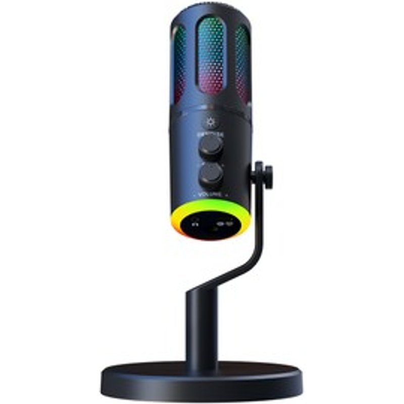 Microphone de bureau USB Plug and Play avec carte son BP1532B1 éclairage RGB réduction active du bruit capteur cardioïde interface TypeC casque de surveillance 35 mm pour le streaming le jeu et lenregistrement