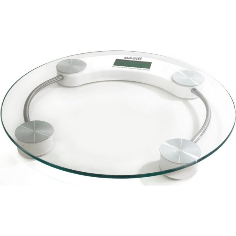 Basic Home Báscula de Baño Digital Redonda Transparente 8433774734048