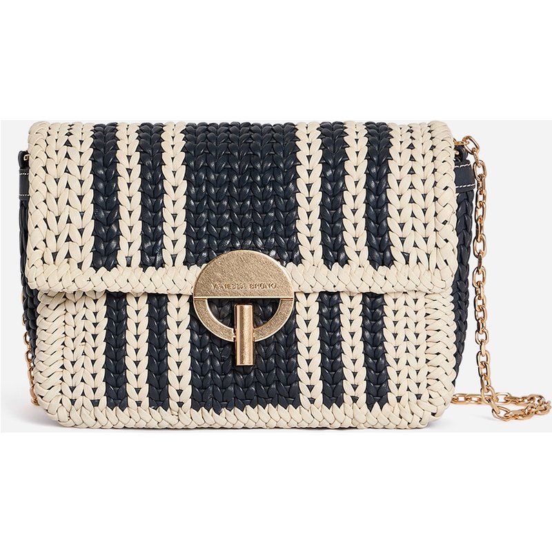 Moyen Sac Moon en Cuir - Marine et Crème - Femme - Vanessa Bruno