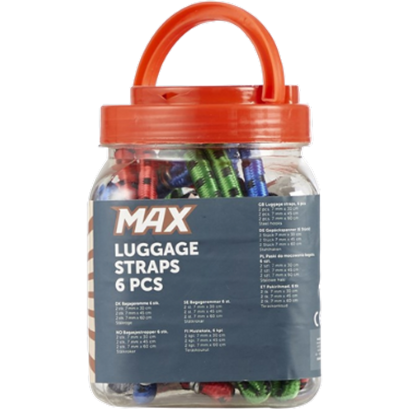 Max Bicycle Luggage Straps - 6 pcs