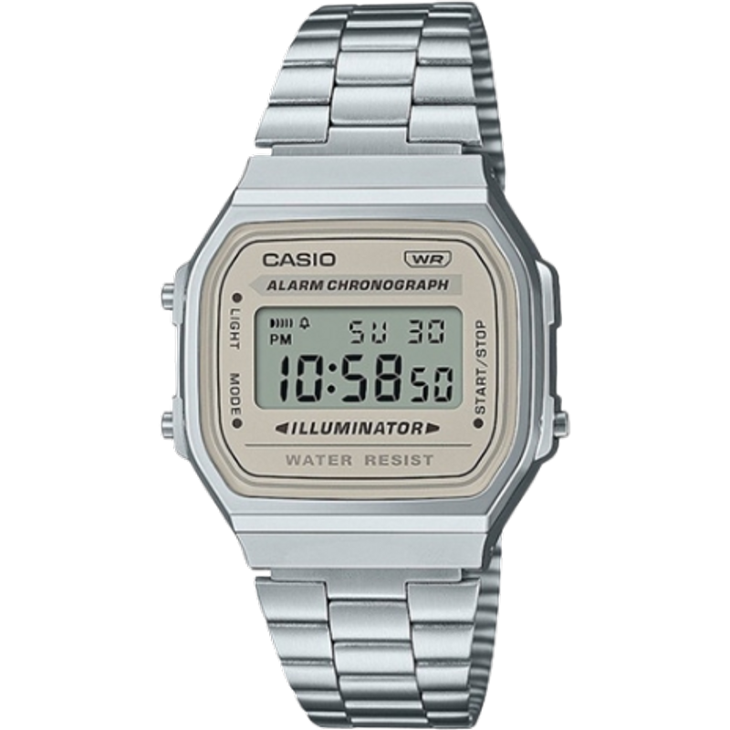 Casio Retro Vintage Orologio Digitale Unisex A168WA-8AYES - Tranquil Argento