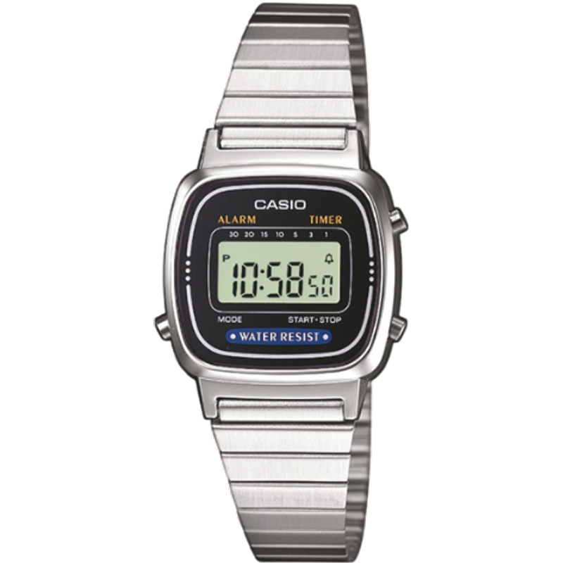 Casio Vintage Mini LA670WEA-1EF Orologio Digitale da Donna - Argento & Nero