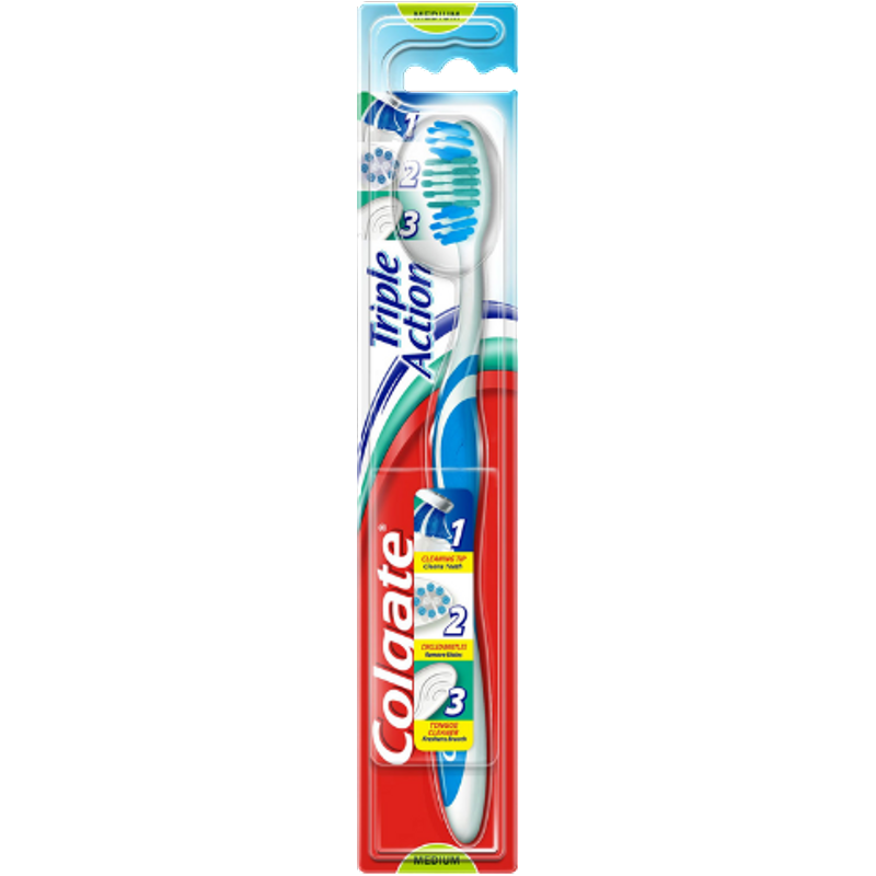Colgate Triple Action Medium Tandborste