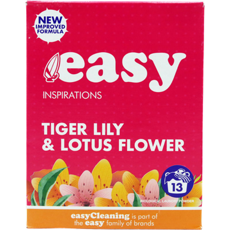 Detersivo biologico in polvere per bucato Easy Inspirations Giglio tigrato e Fiore di loto - 884 g