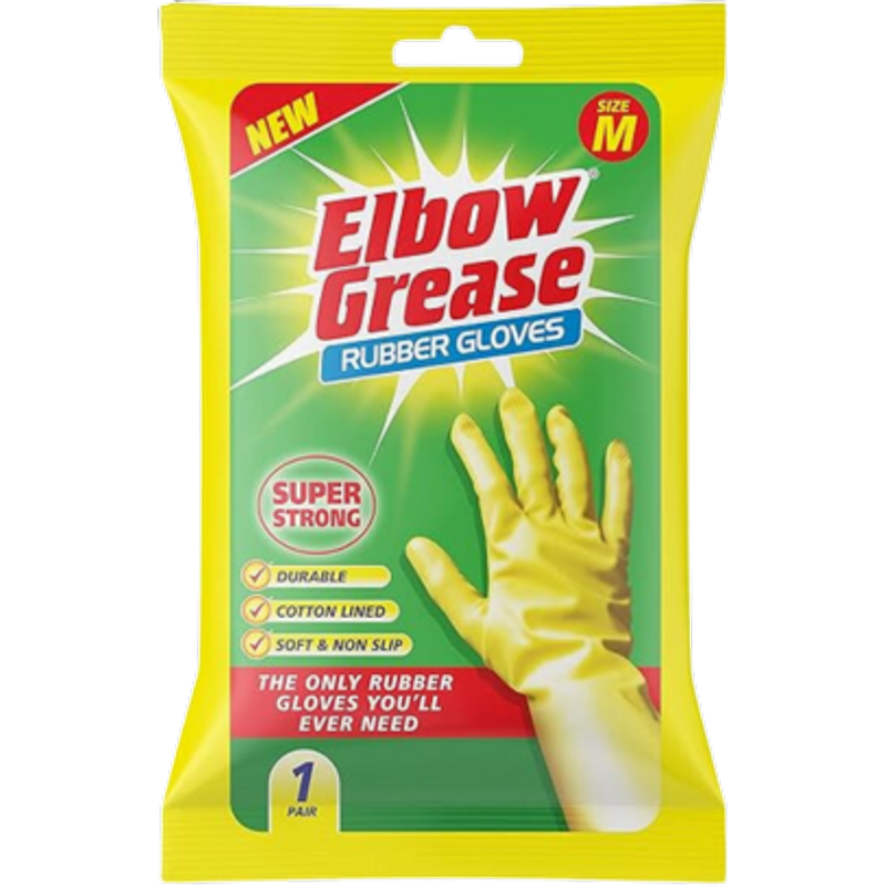 Elbow Super Strong Rubber Gloves Medium EG25 EG25