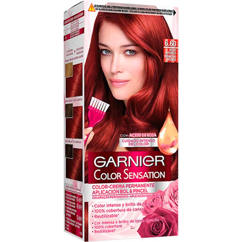 Garnier Colour Sensation Permanent Hair Dye 6.60 Intense Ruby Red