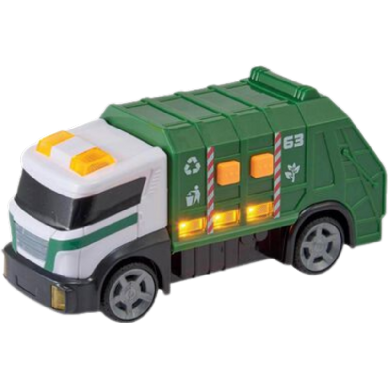 Teamsterz Camion della spazzatura con luci e suoni