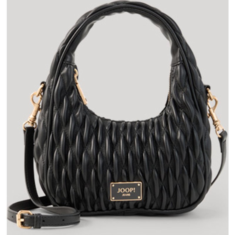 Hobo Bag Ruga Denise in Schwarz gesteppt