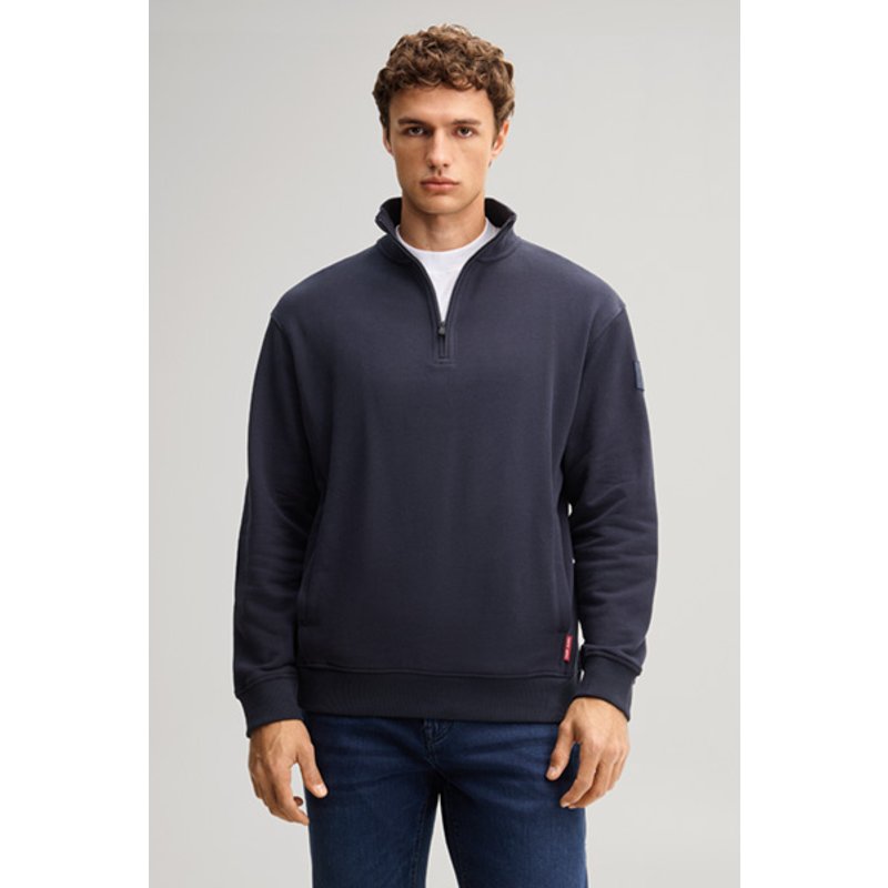 Sweatshirt mit Zipper in Dunkelblau