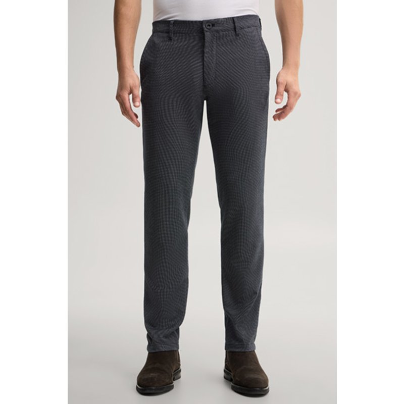 Chino in Navy gemustert