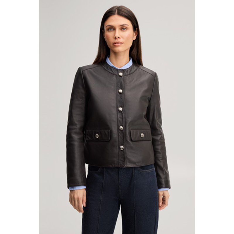 Lederjacke in Dunkelbraun