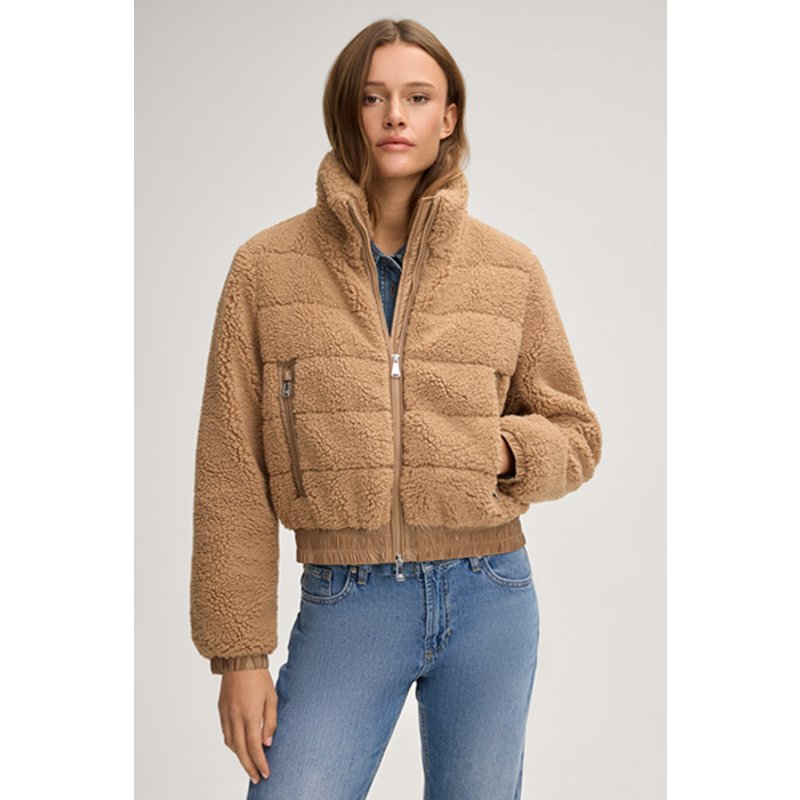 Teddy-Jacke Olivet in Camel