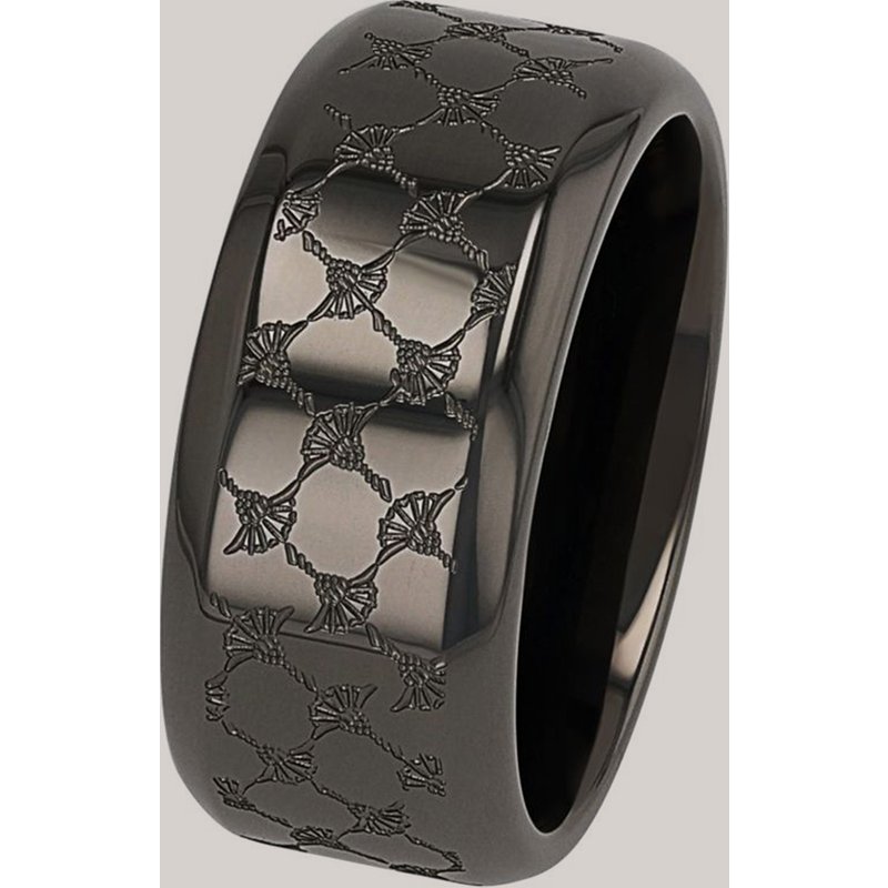 Edelstahl Ring in Gun/Anthrazit