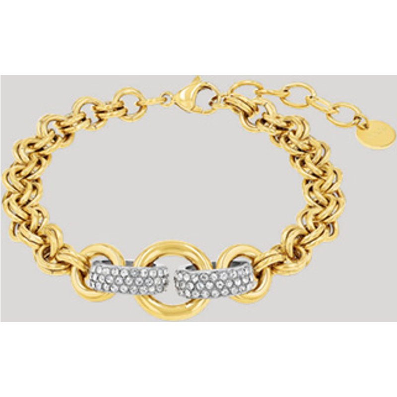 Armband mit Zirkonia in Gold/Weiß