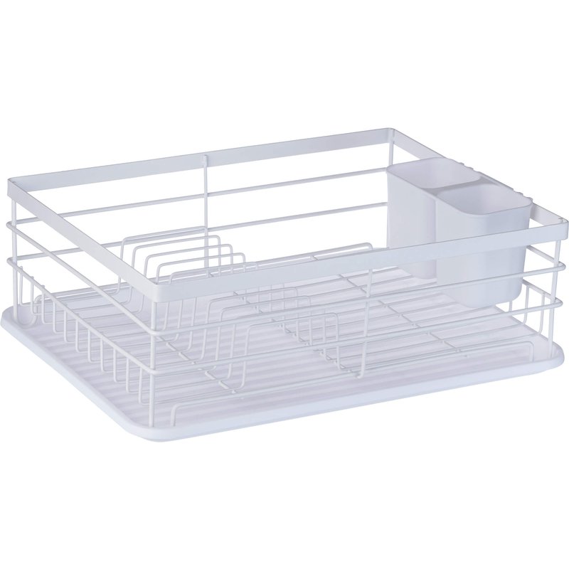Suszarka do naczyń z ociekaczem 43 cm, biała