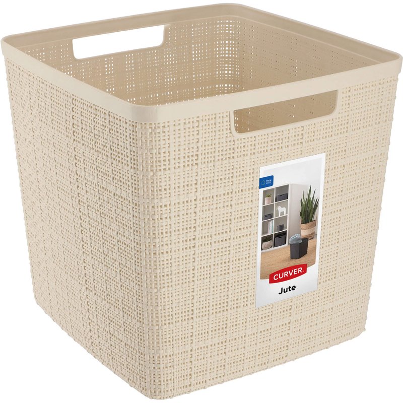 Pojemnik do przechowywania 17L Curver Jute, kremowy