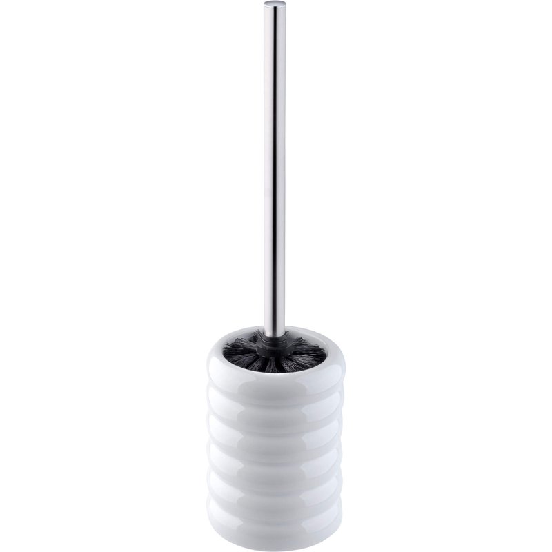 Szczotka do WC Sabres z pojemnikiem 42 cm, biała
