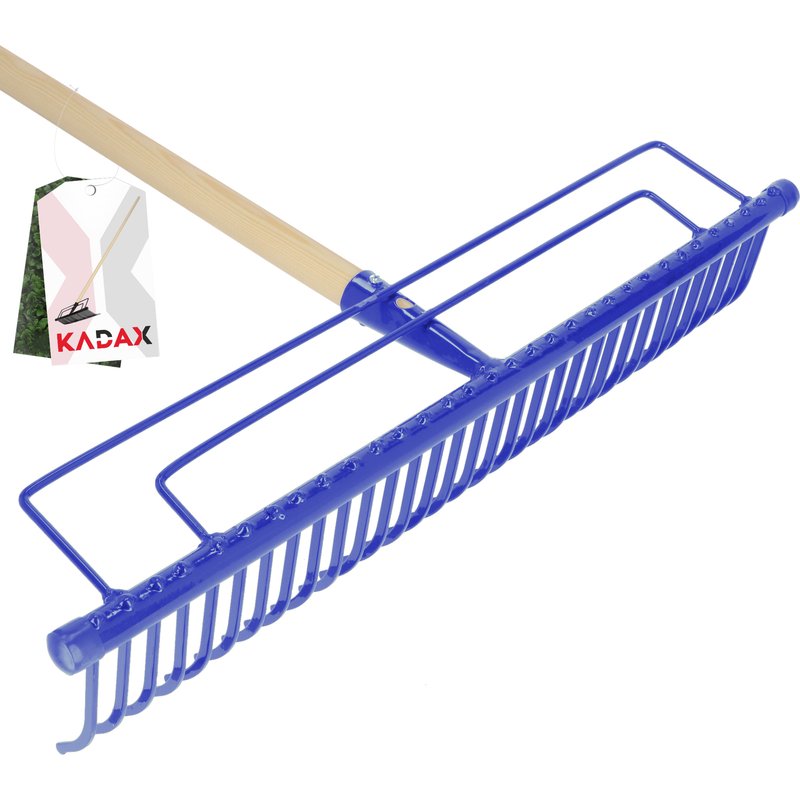 Grabie do trawy metalowe 60 x 153 cm, niebieskie