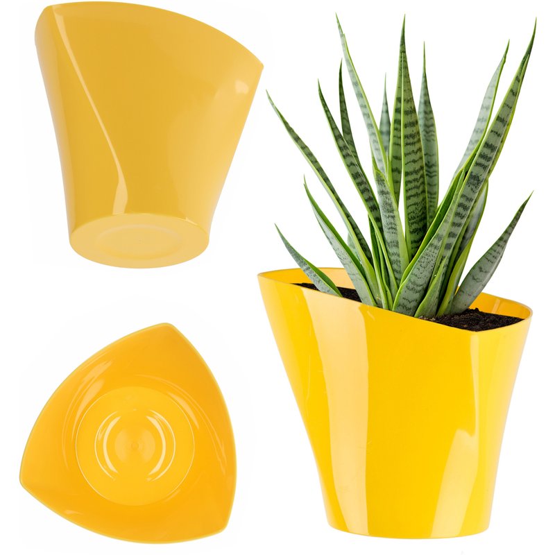 Doniczka na kwiaty Sisco 15 cm, żółta