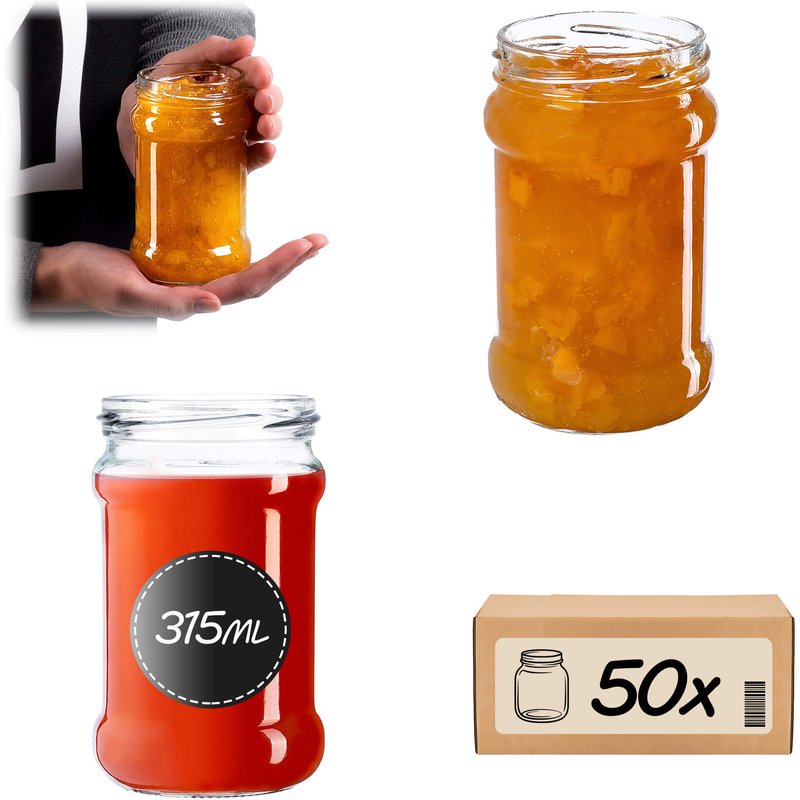 Słoiki na przetwory Seno 315ml 50szt fi 66 mm bez wieczka