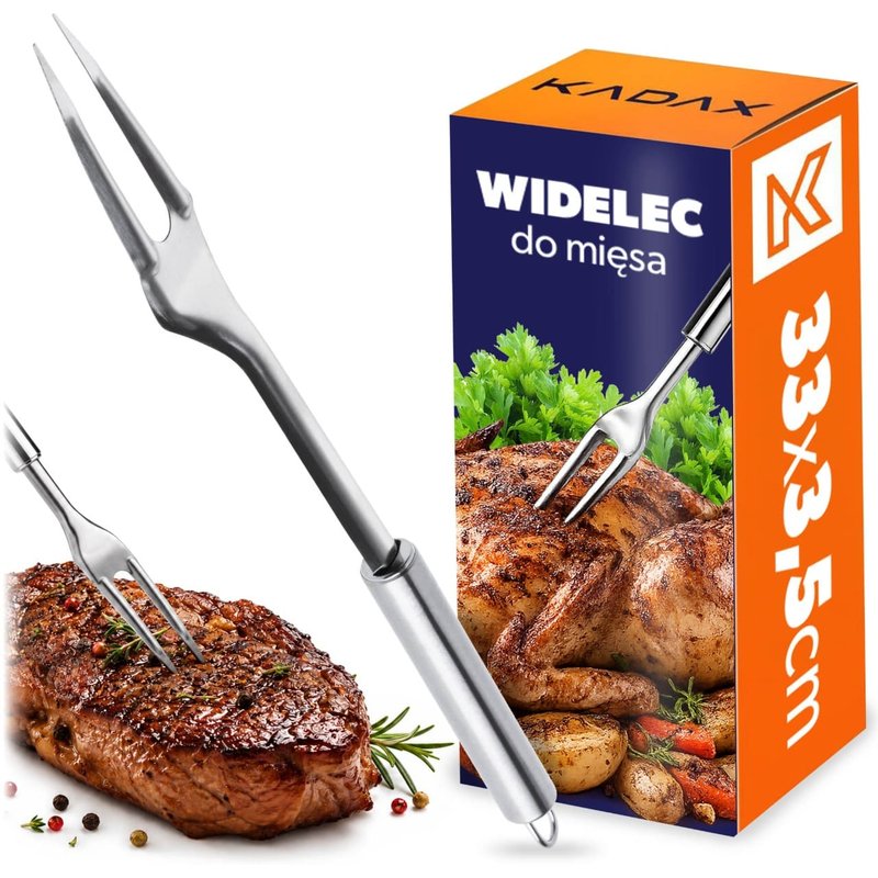 Stalowy widelec kuchenny do mięsa Opio 33 cm