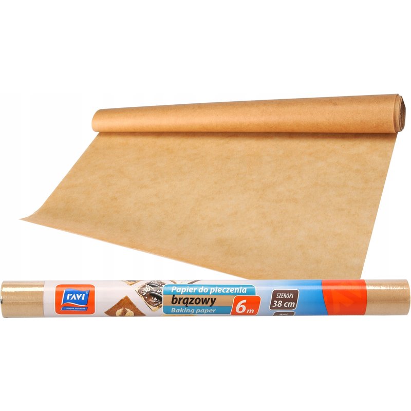 Papier do pieczenia 6 m Ravi, brązowy