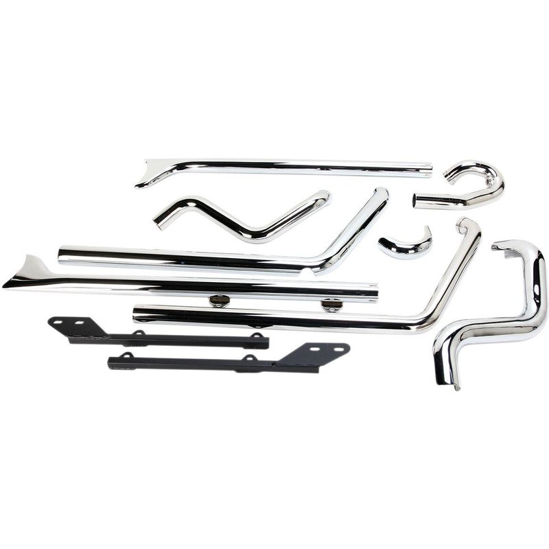 1S26E-36 - Bassani Fishtail True Dual Exhaust System - Harley Davidson FLSTFBS 1800 ABS 2016-2017