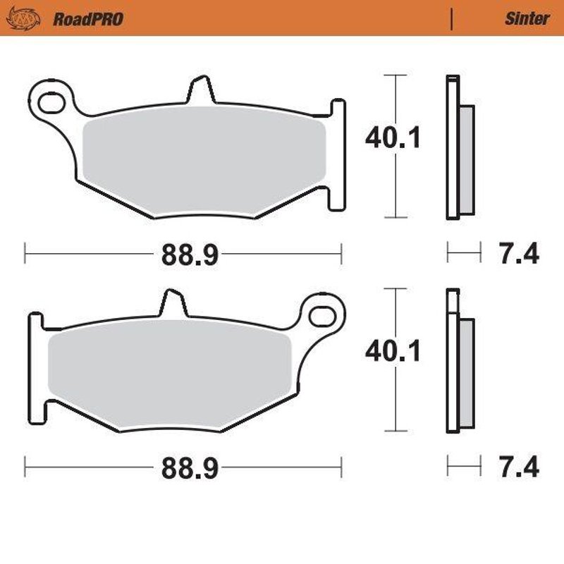 406602 - Moto Master RoadPRO Sinter Brake Pads Rear For Suzuki DL 1000 ABS 2014-2020 Rear