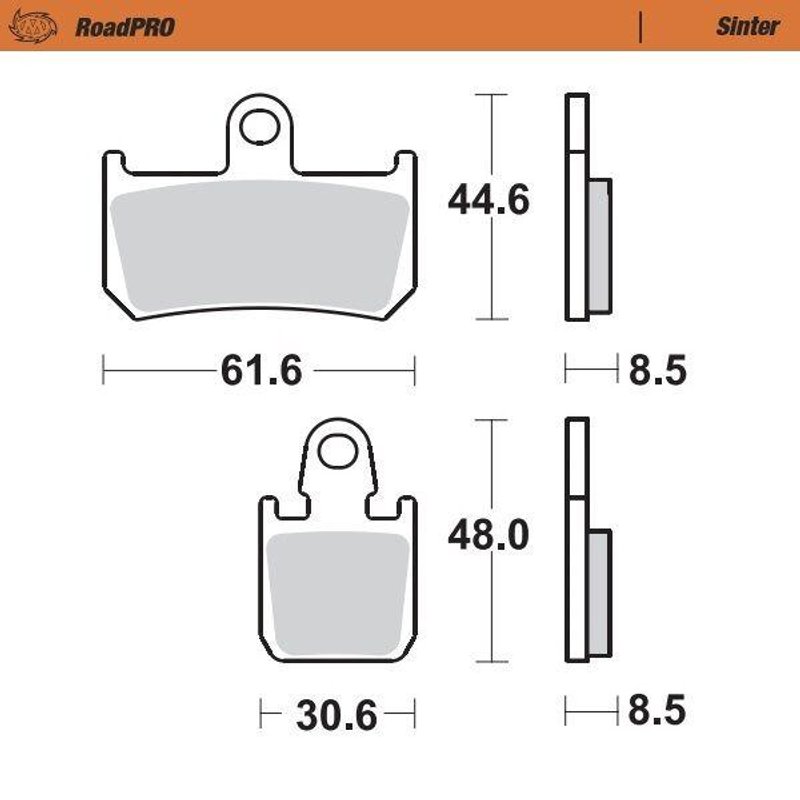 406901 - Moto Master RoadPRO Sinter Brake Pads Front For Yamaha MT-01 1700 2007-2011 Front