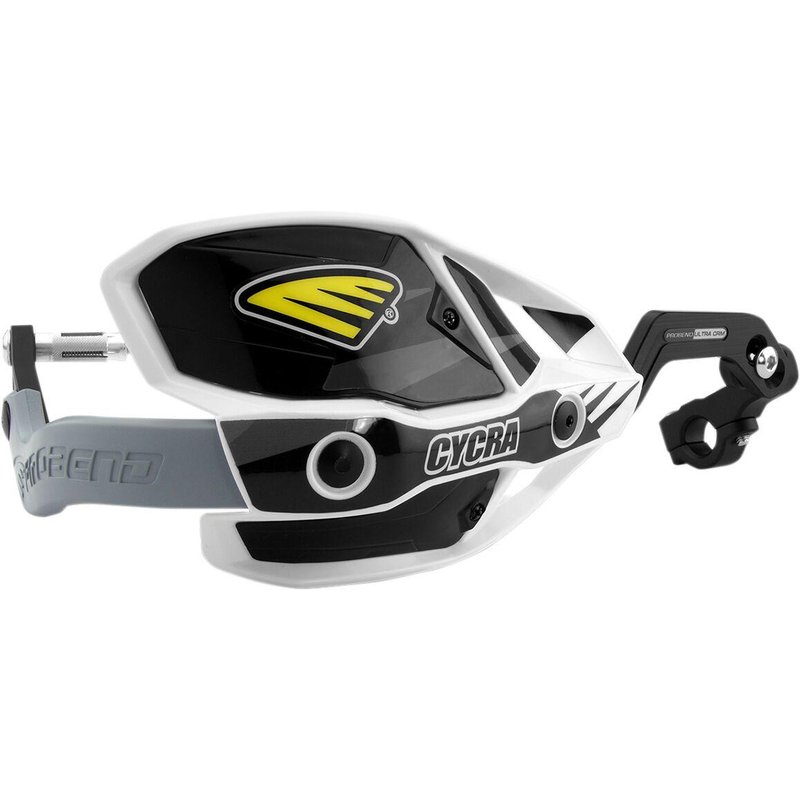 1CYC-7408-12X - 1CYC-7408-12X - Cycra Ultra Probend CRM Wrap Around Handguards For 1-1/8" Handlebars - Anodized White/Black