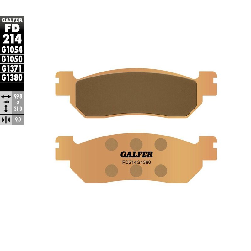FD214G1380 - Galfer HH Sintered Scooter Brake Pads For Benelli BN 302 2014-2016 - Rear
