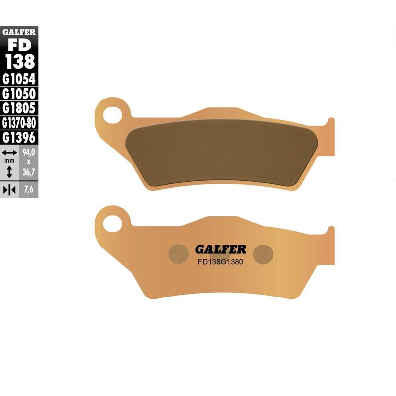 FD138G1380 - Galfer HH Sintered Scooter Brake Pads For Kove 450 2024-2026 - Front
