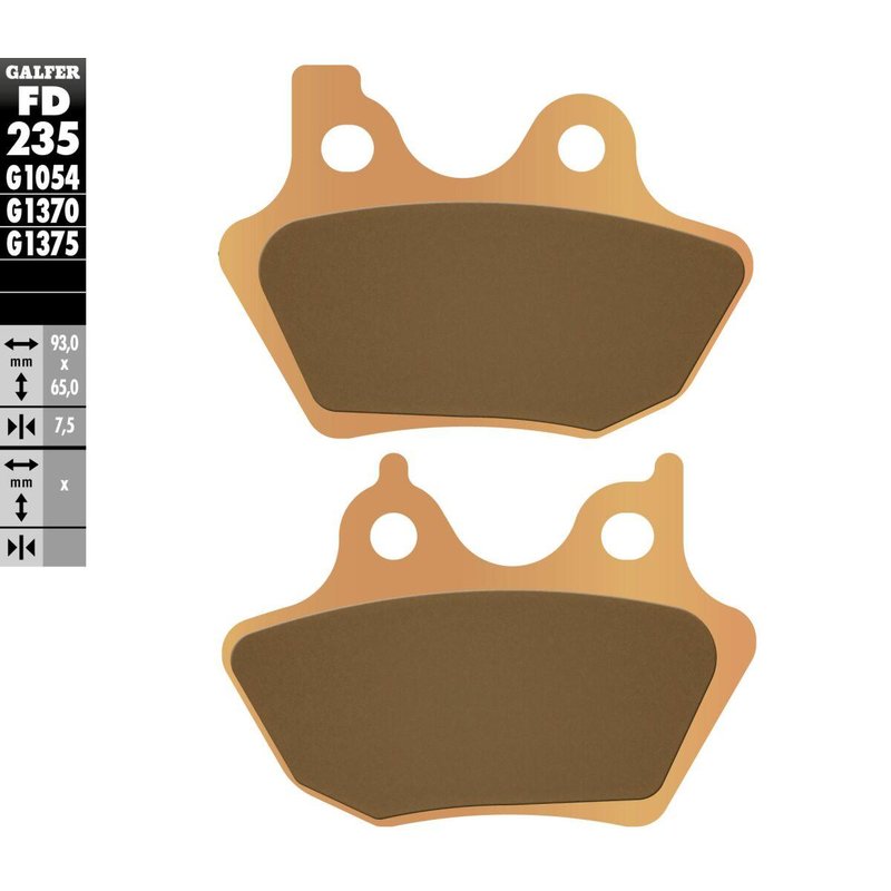 FD235G1375 - Galfer HH Sintered Sport Brake Pads For Harley Davidson FLHR 1450 2000-2006 Front/Rear