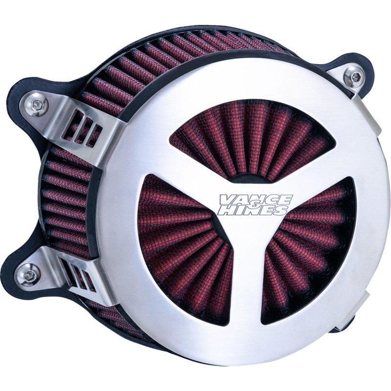 71453 - Vance & Hines V02 Radiant III Air Intake For Harley Davidson FLHR 1584 2007-2011 - Brushed Stainless/Silver