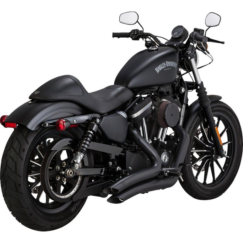 46367 - Vance & Hines Big Radius Exhaust System For Harley Davidson XL 1200 C 2014-2020 - Black