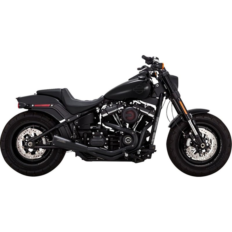47323 - Vance & Hines 2 Into 1 Upsweep Exhaust System For Harley Davidson FLDE 1750 ABS 2018-2020 - Black