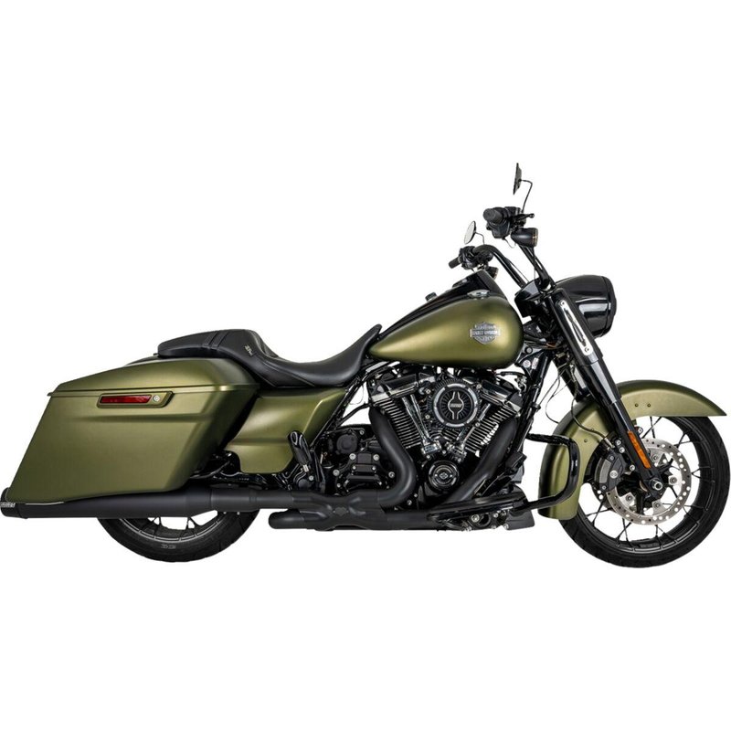 46792 - Vance & Hines Blackbird 450 Silencers For Harley Davidson FLH 1868 2021 - Black/Ceramic