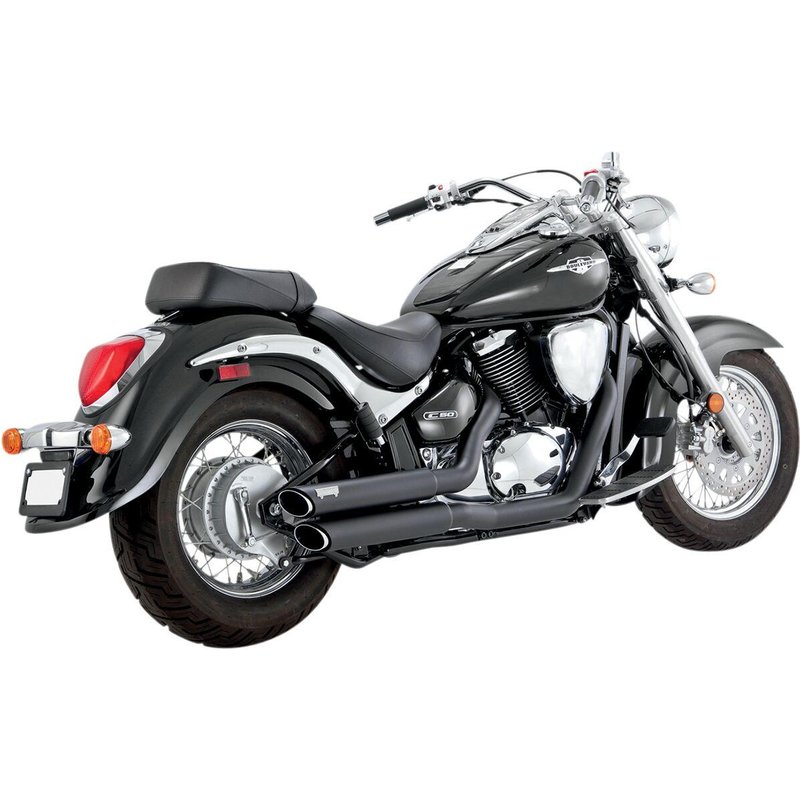 48293 - 48293 - Vance & Hines Twin Slash Staggereds Exhaust System - Suzuki VZ 800 Z 2008-2009