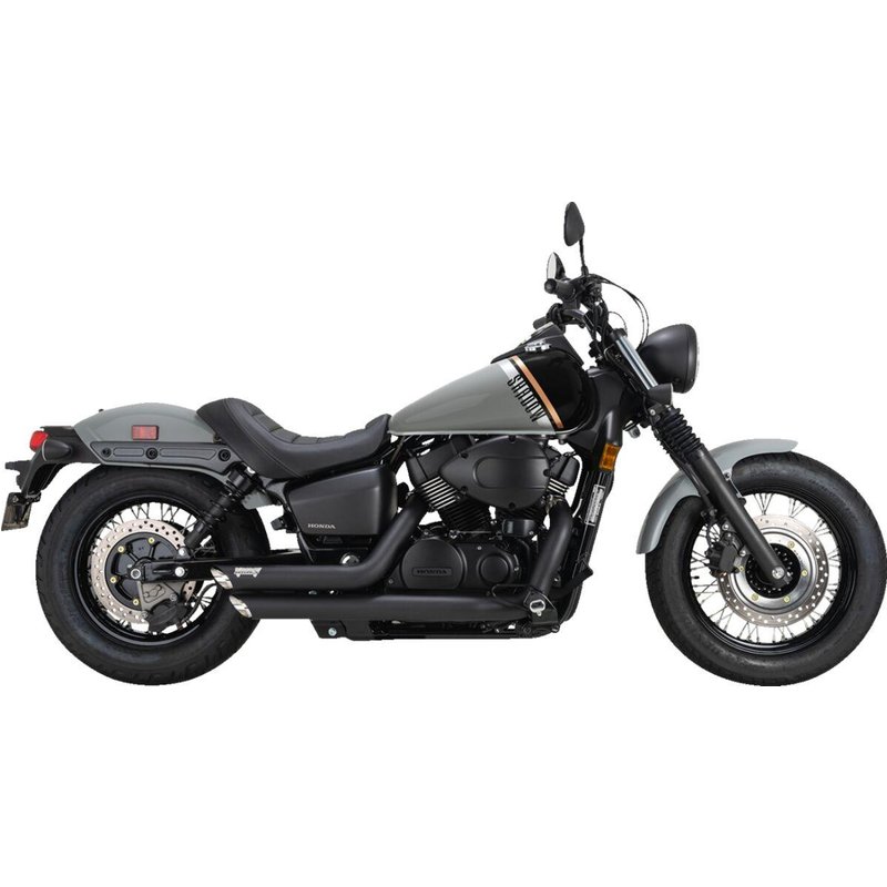 48319 - Vance & Hines Shortshots Staggered Exhaust System For Honda VT 750 C 2011-2023 - Black