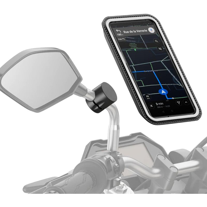 MIRROR-PRO-2XL-23S - Shapeheart Smartphone Motorcycle Rearview Mirror Mount XXL