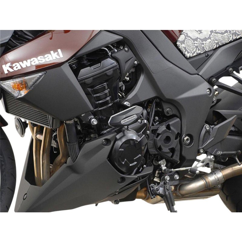 STP.08.590.10500/B - SW Motech Frame Sliders For Kawasaki Z 1000 2010-2013 - Black/Silver