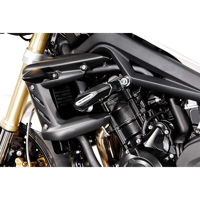 STP.11.590.10100/B - SW Motech Frame Sliders - Triumph Street Triple 675 2008-2012 - Black/Silver