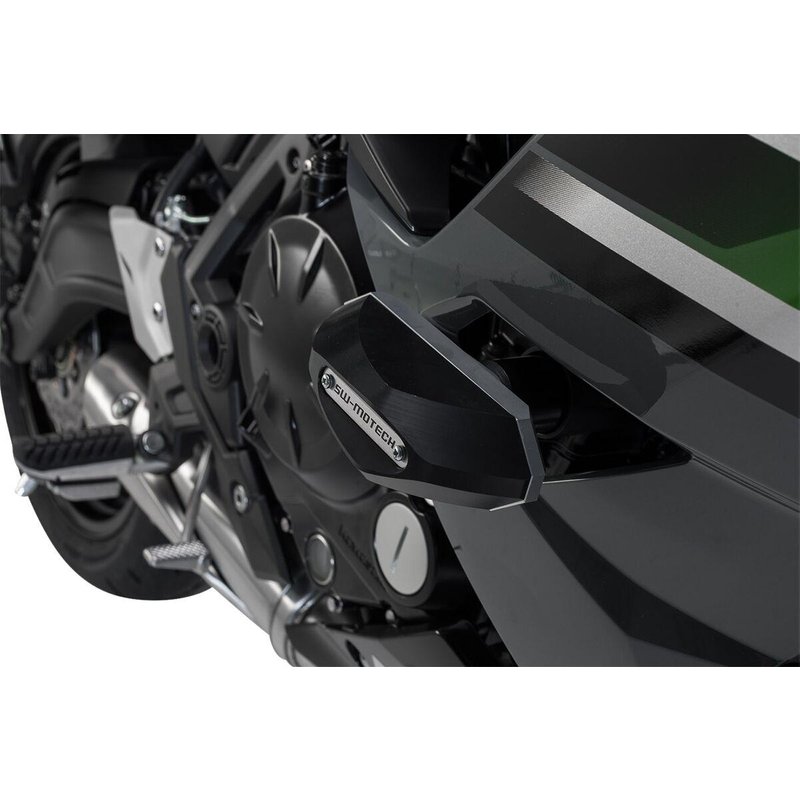 STP.08.590.11401/B - SW Motech Frame Sliders - Kawasaki Ninja 650 2017-2024 - Black/Silver