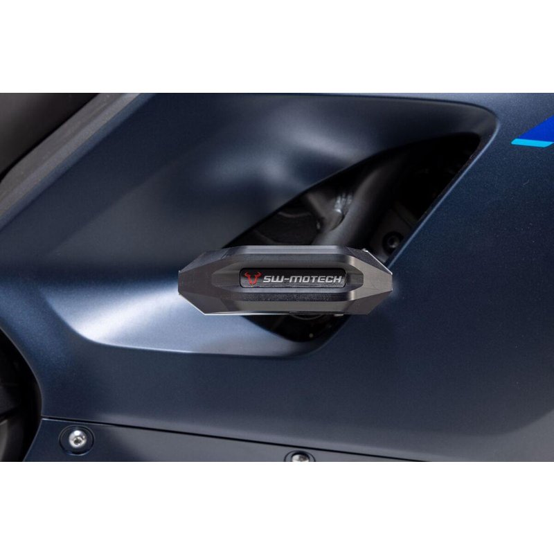 STP.06.590.11300/B - SW Motech Frame Sliders For Yamaha YZF-R7 ABS 2022-2025 - Black/Silver