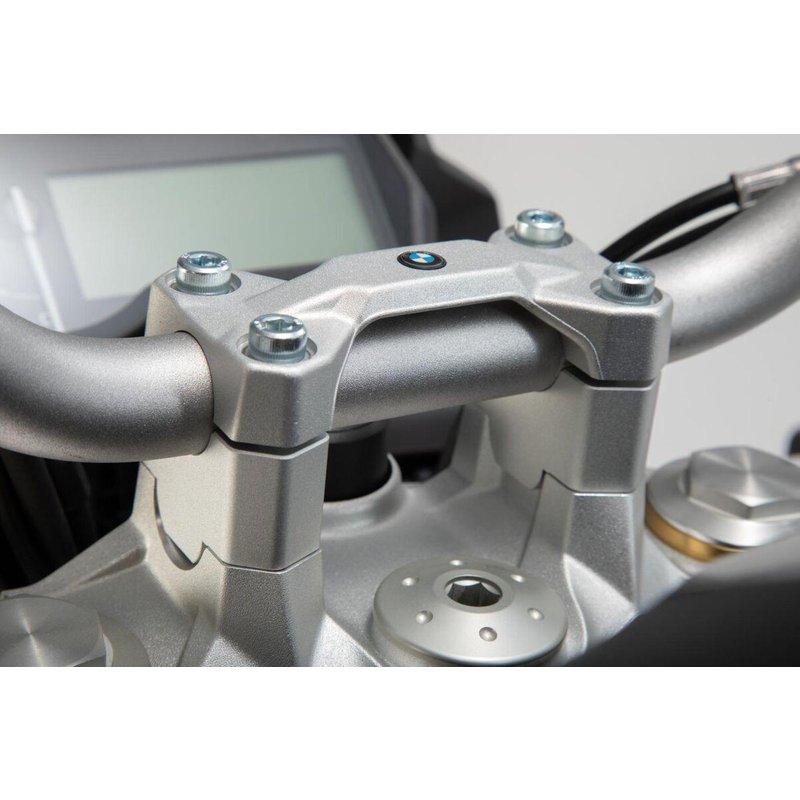 LEH.07.039.12800/S - SW Motech 30mm Handlebar Riser - BMW F 850 GS 2018-2023 - Anodised/Silver